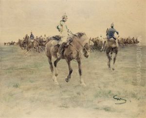 Prussian Cavalry by Wilhelm Schreuer
