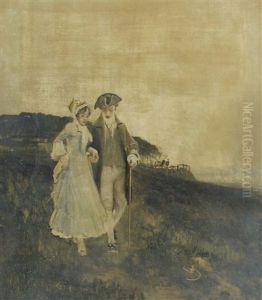 Landschaft Mit Zwei Figuren by Wilhelm Schreuer