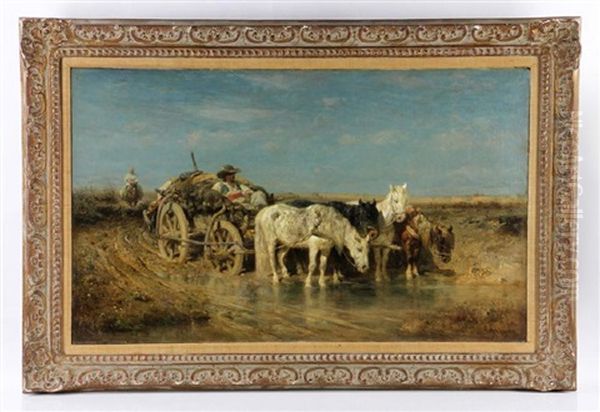 Wagon At Rest At The Waters Edge - view 1