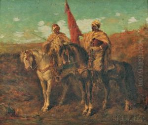 Two Horsemen by Adolf Schreyer
