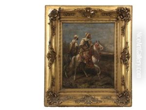 Bedouin Horsemen by Adolf Schreyer