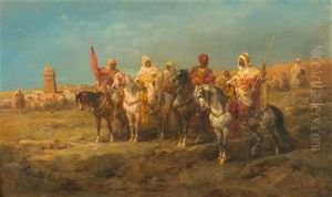 Discussing The Route by Adolf Schreyer