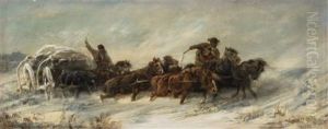 Snowy Scene by Adolf Schreyer