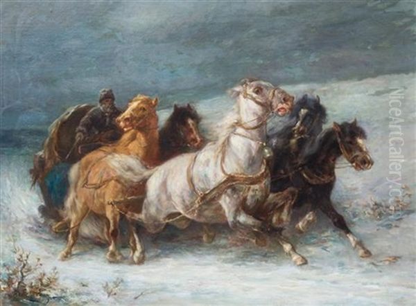 Racing Through The Snow - view 1