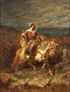Chasseur Algerien En Vedette by Adolf Schreyer