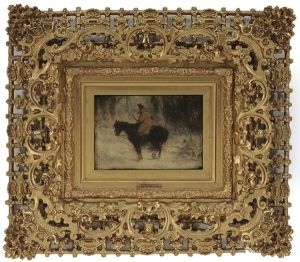 Cossack In A Snowy Woodland by Adolf Schreyer