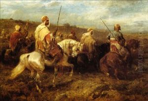 Arabian Horsemen by Adolf Schreyer