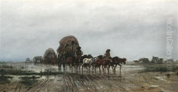 Wallachen Beim Baumwolltransport In Der Russischen Ebene - view 1