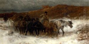 The Wallachian Horses by Adolf Schreyer