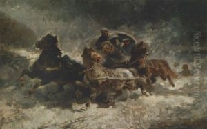 Chevaux Emballes Dans La Neige