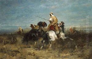 Arabian Horsemen by Adolf Schreyer