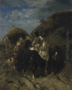 Walachischer Erntewagen by Adolf Schreyer