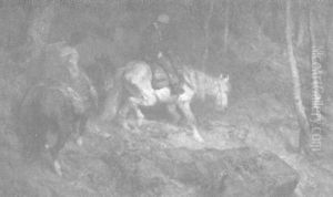 Wallachische Reiter Durchqueren Einen Wald Wallachische Reiter Durchqueren Einen Wald