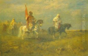 Auf Dem Kriegszug by Adolf Schreyer