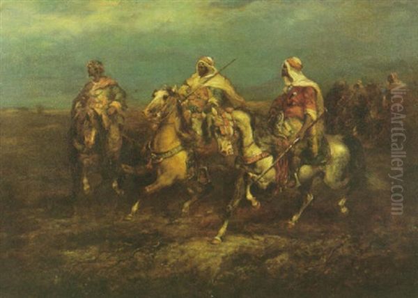 Cossack Warriors On Horseback In An Extensive Landscape - view 1