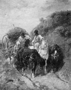 Der Erntewagen by Adolf Schreyer