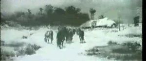 Pferdetranke Und Wallachisches Bild, Pferde Im Schnee by Adolf Schreyer