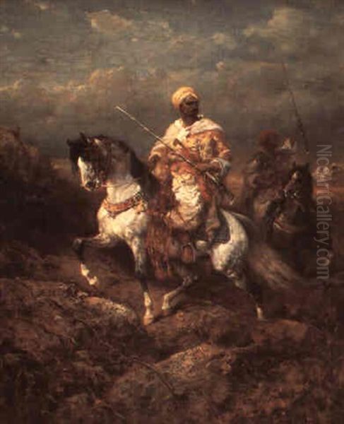 An Arabian Chieftain On Horseback - view 1