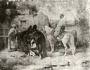 Arabs Resting With Their Horses by Adolf Schreyer