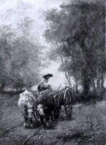 A Bullock Cart by Adolf Schreyer