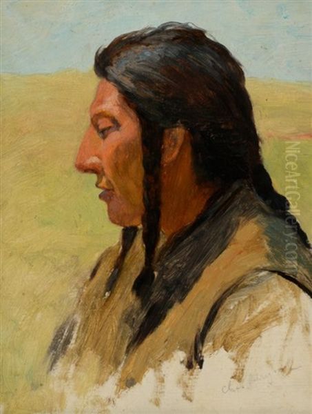 Profile Portrait Of A Native American - view 1
