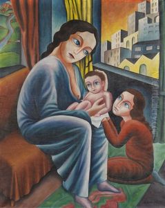 Stillende Mutter by Georg Schrimpf