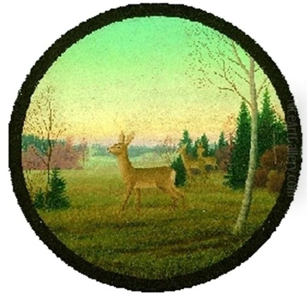 Schutzenscheibe: Rehe Auf Einer Wiese - view 1