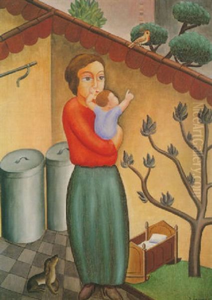 Mutter Und Kind (im Hof) - view 1