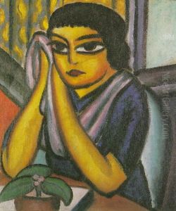 Bildnis Maria Uhden by Georg Schrimpf