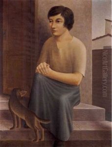 Frauenbildnis Mit Hund Frauenbildnis Mit Hund