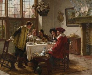 Herrenrunde Beim Mittagsmahl