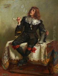 Raucher In Historischem Kostum