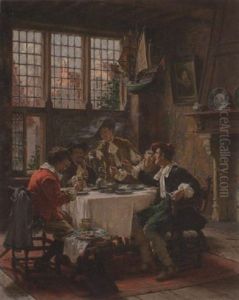 Zechgelage by Albert Friedrich Schroeder