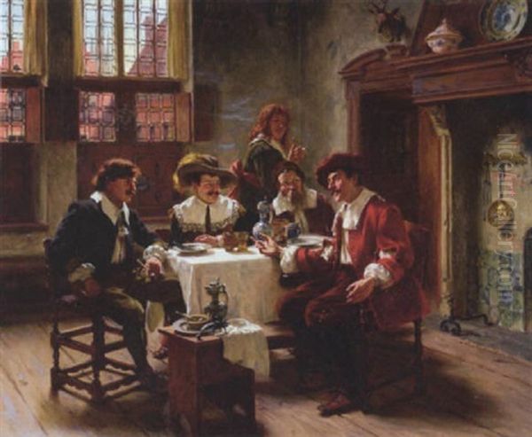 A Jovial Round Of Men In A Tavern - view 1