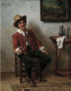 Refreshment At The Inn by Albert Friedrich Schroeder