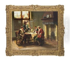 Gesellige Herrenrunde by Albrecht Schroeder