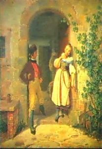 Junges Liebespaar by Julius Carl Hermann Schroder
