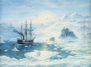 Walfang Im Eismeer by Max Schroeder-Greifswald the Younger