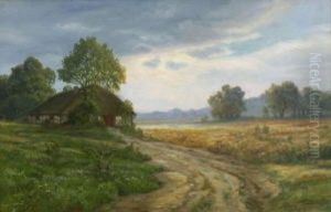 Sommerlandschaft Mit Bauernkate by Max Schroeder-Greifswald the Younger
