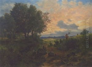 Returning Home At Dusk by Max Schroeder-Greifswald the Younger
