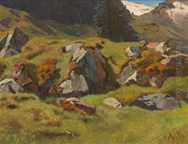Study Of Rocks At Ferleiten - view 1