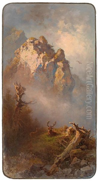Evening Light In The High Mountains - view 1