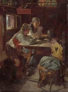 Grosmutter Und Enkel Beim Tischgebet Grosmutter Und Enkel Beim Tischgebet