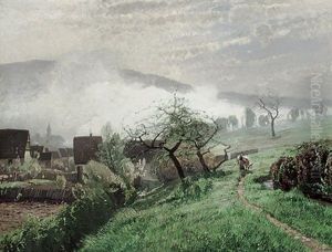 Fruhlingsmorgen Im Schwarzwald by Wilhelm Schroeter