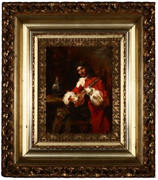 Gentleman Playing A Mandolin - view 1