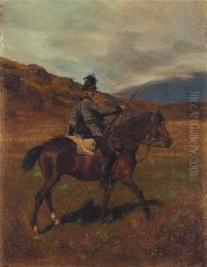 A Rifleman On Horseback (italian?) by Alfred von Schroetter
