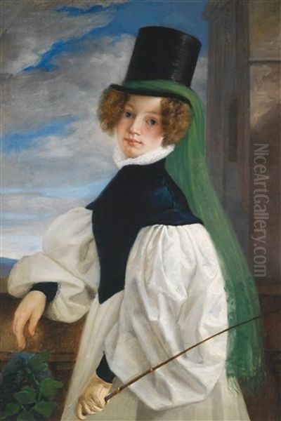 Junge Frau In Elegantem Reitkostum - view 1