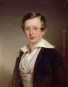 Portrait Paul Graf Palffy Im Alter Von 19 Jahren by Franz Schrotzberg