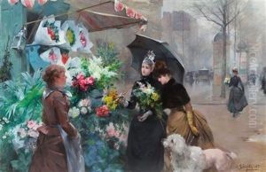 Les Fleurs De Paris by Louis Marie de Schryver