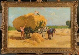 Le Ramassage Des Meules by Louis Marie de Schryver